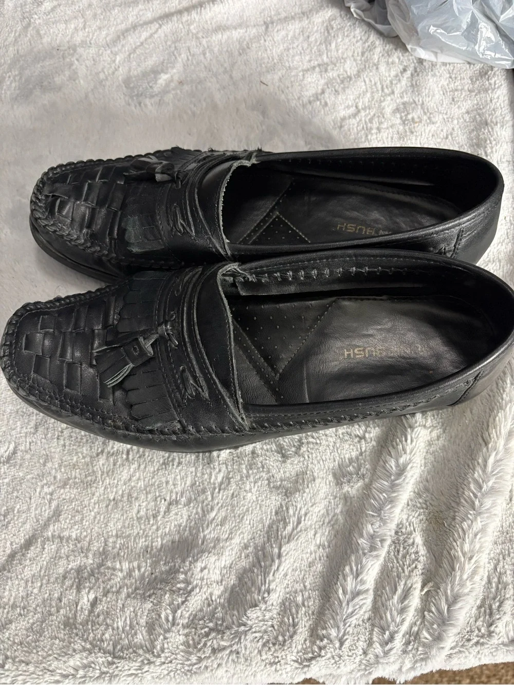 Nunn Bush Black Leather Tassel Kiltie Loafers